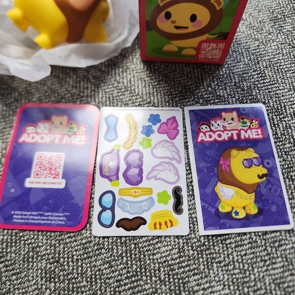 McDonald's 2023 Adopt me! Toy Unicorn & Toy Lion Happy Meal Figures NEW - Picture 4 of 14